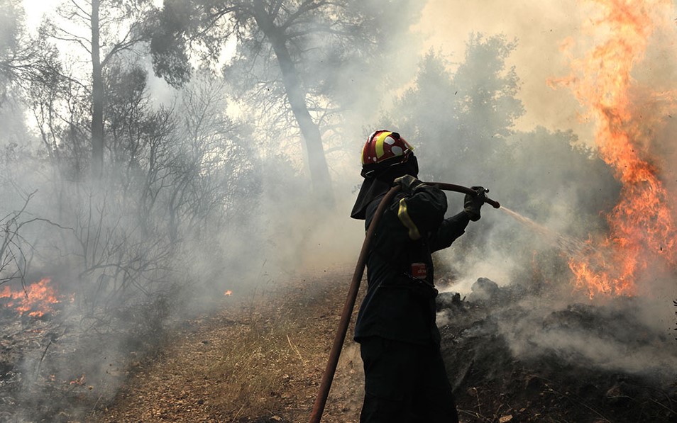 Νάξος: Πυρκαγιά σε δασική περιοχή – Μήνυμα του 112 ζητά την απομάκρυνση των κατοίκων