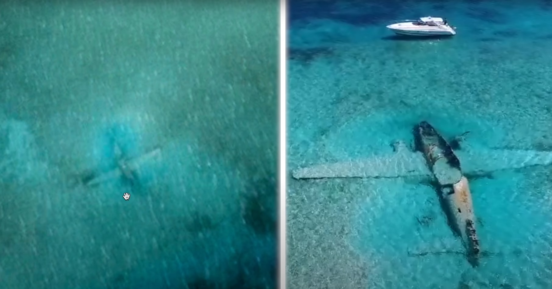 Το βυθισμένο αεροσκάφος του Εσκομπάρ στις Μπαχάμες