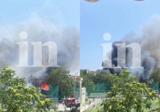 Φωτιά σε εργοστάσιο στο Μοσχάτο – Επιχειρούν 28 πυροσβέστες με 9 οχήματα