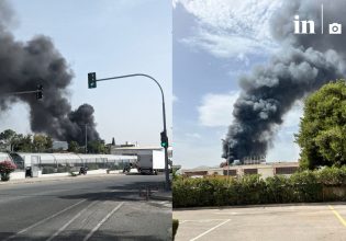 Κάτω Κηφισιά: Πυκνό σύννεφο καπνού στον αττικό ουρανό από τη φωτιά στο εργοστάσιο – Ασύλληπτες εικόνες