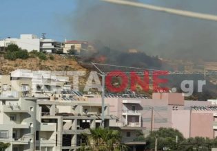 Φωτιά τώρα στην Κορώνη Μαγαρά στο Ηράκλειο: Φλόγες ξεπήδησαν εντός της συνοικίας Μασταμπά