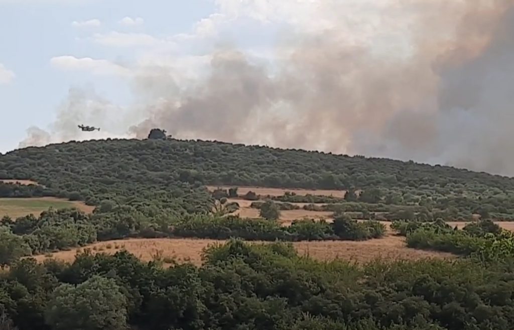 Σέρρες – Φωτιά: Μαίνεται η πυρκαγιά στη Νιγρίτα – Επιχειρούν ισχυρές δυνάμεις, στη «μάχη» 10 εναέρια μέσα