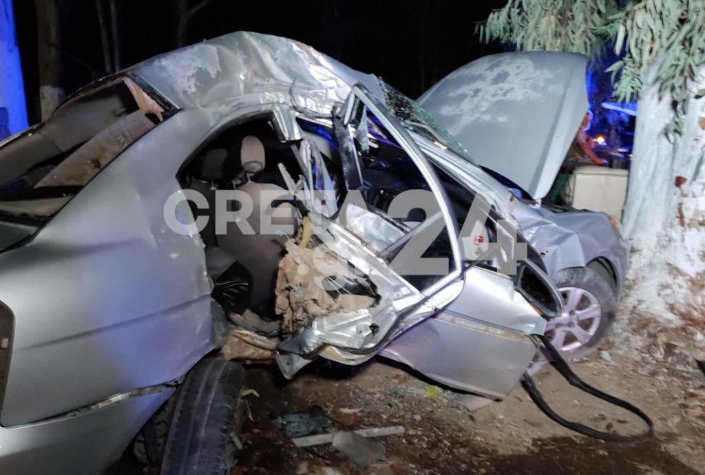 Χανιά: Τραγωδία με νεκρό 18χρονο και δύο τραυματίες – ΙΧ «καρφώθηκε» σε δέντρο