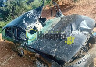 Τροχαίο στην Ηγουμενίτσα: Αυτοκίνητο έπεσε σε τσιμεντένιο φράχτη