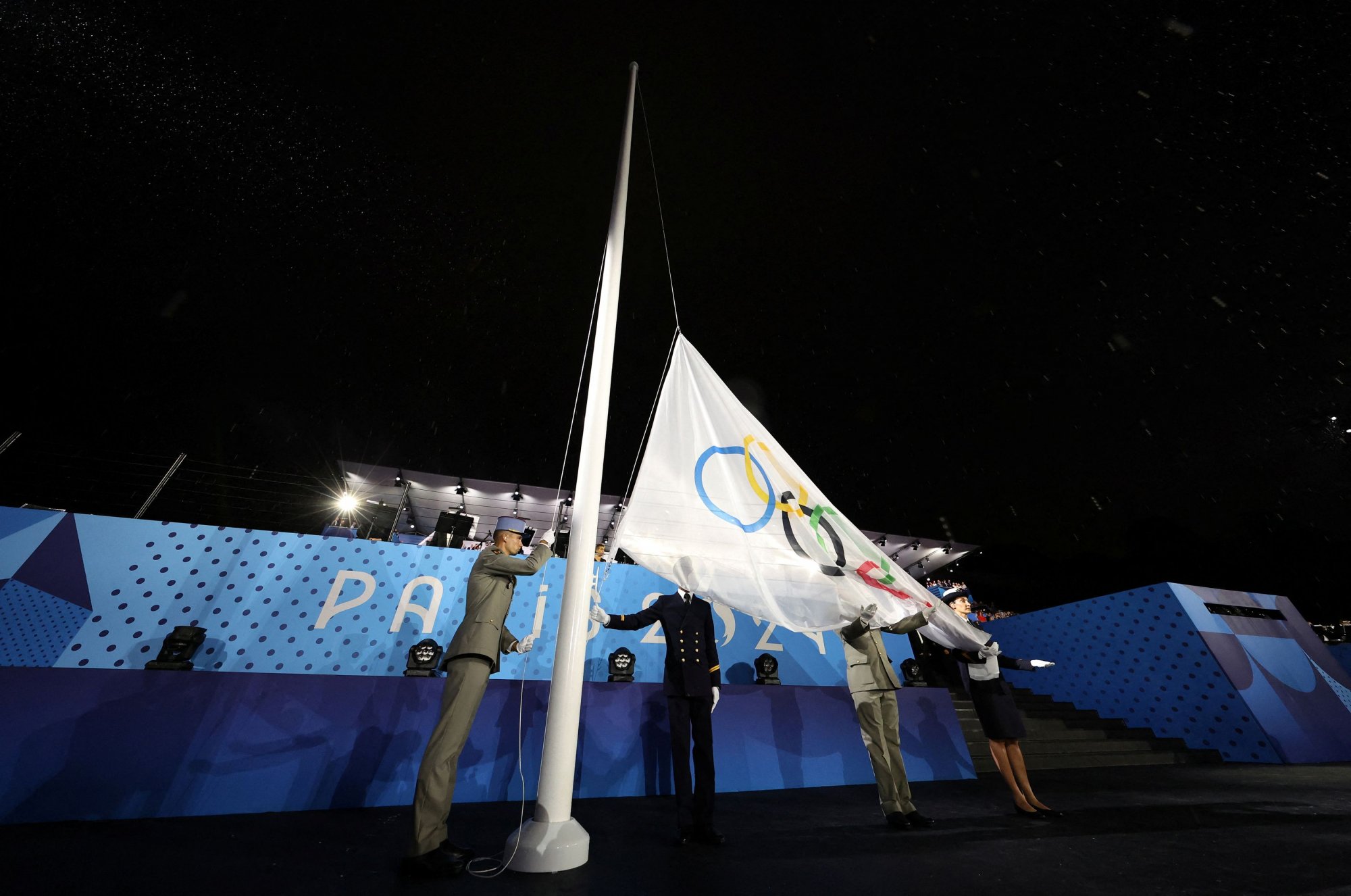 Paris 2024: The French raised the Olympic flag upside down!