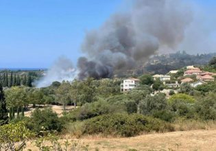 Κεφαλονιά: Φωτιά στα Σβορωνάτα – Επιχειρούν δύο αεροσκάφη