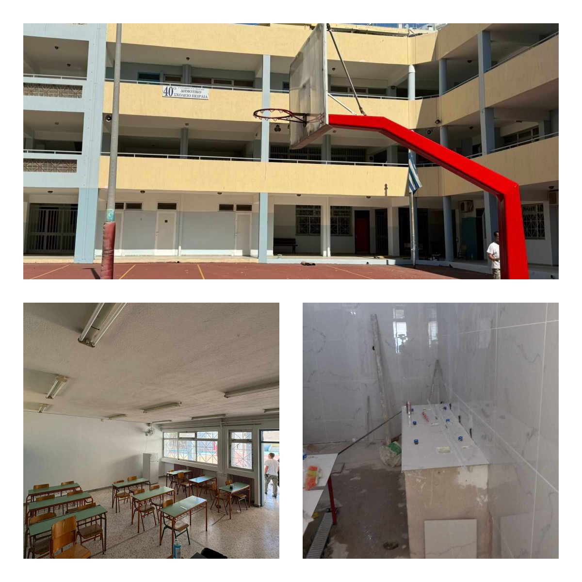Συνεχίζονται οι εργασίες ανακαίνισης σε σχολεία της πόλης από τον Δήμο Πειραιά