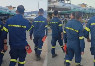Φωτιά στην Κω: Πυροσβέστες δέχονται τα χειροκροτήματα των κατοίκων – «Για όσο χρειαστεί…»