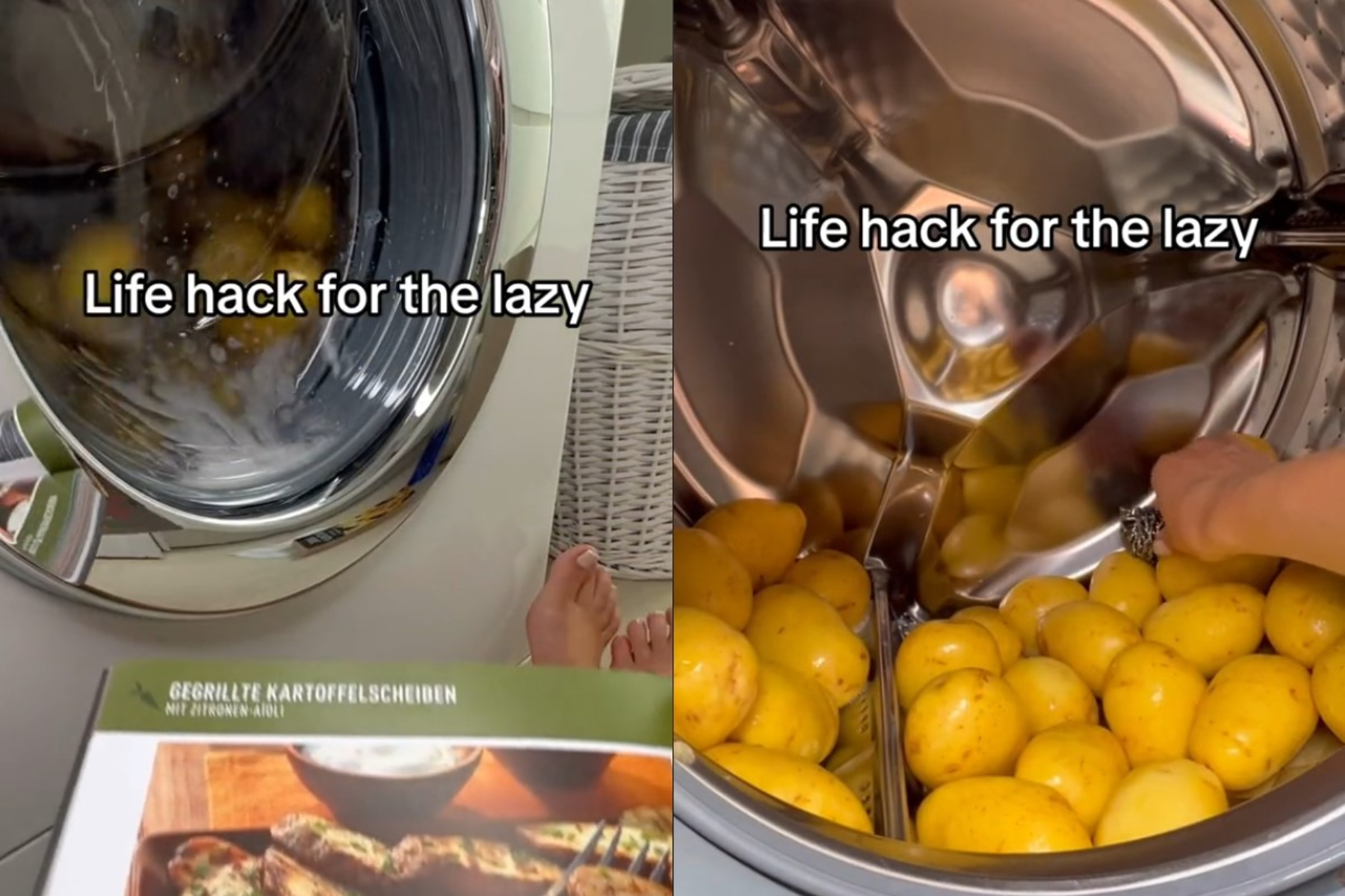 Γίνεται να βράσουν οι πατάτες στο πλυντήριο ρούχων; - To hack του TikTok για τεμπέληδες