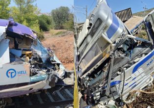 Αυλίδα: Σύγκρουση τρένου με φορτηγό, επιχείρηση απεγκλωβισμού 130 επιβατών – Δύο τραυματίες