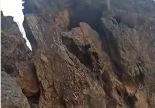 Ηράκλειο: Βράχος «κρέμεται» στον αέρα και «απειλεί» οικισμό – Παρέμβαση ζητούν οι κάτοικοι