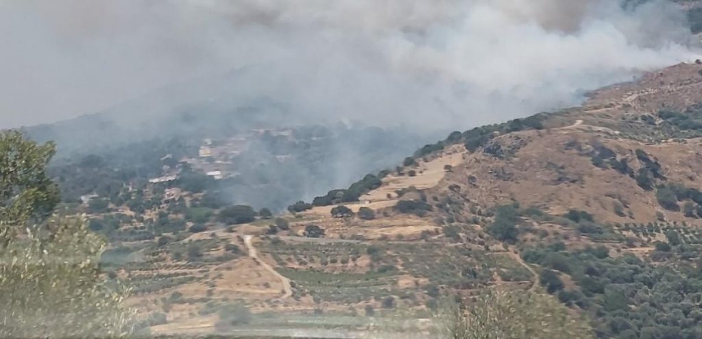 Φωτιά στα Χανιά: Ενισχύονται οι δυνάμεις της Πυροσβεστικής στο Σέλινο – Μάχη να μην φτάσει η φωτιά στην Μάζα