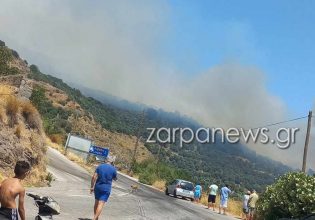 Φωτιά στα Χανιά: Στις φλόγες αγροτοδασική έκταση – Εκκενώνονται 2 οικισμοί