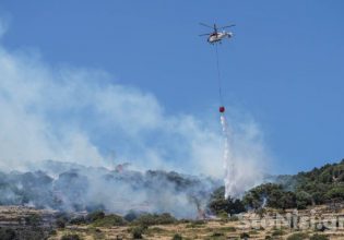 Φωτιά στη Λέσβο: Υπό μερικό έλεγχο το πύρινο μέτωπο στην περιοχή της Πέτρας