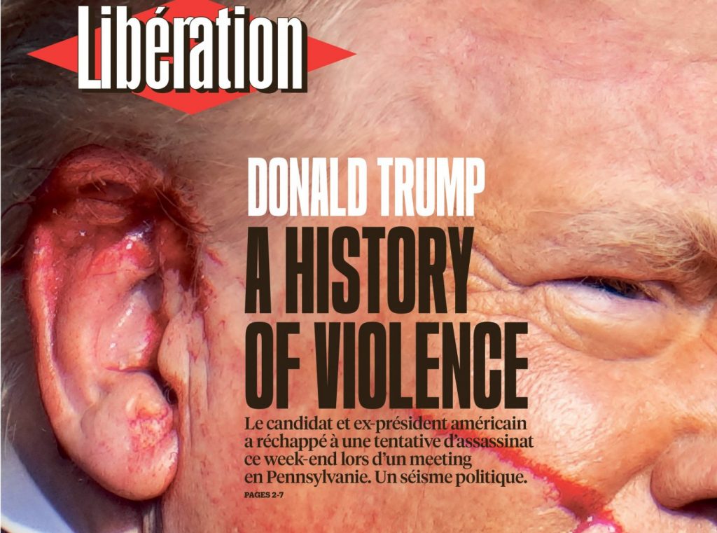 Ντόναλντ Τραμπ: Καταγραυγή με το πρωτοσέλιδο της Liberation για την απόπειρα δολοφονίας του