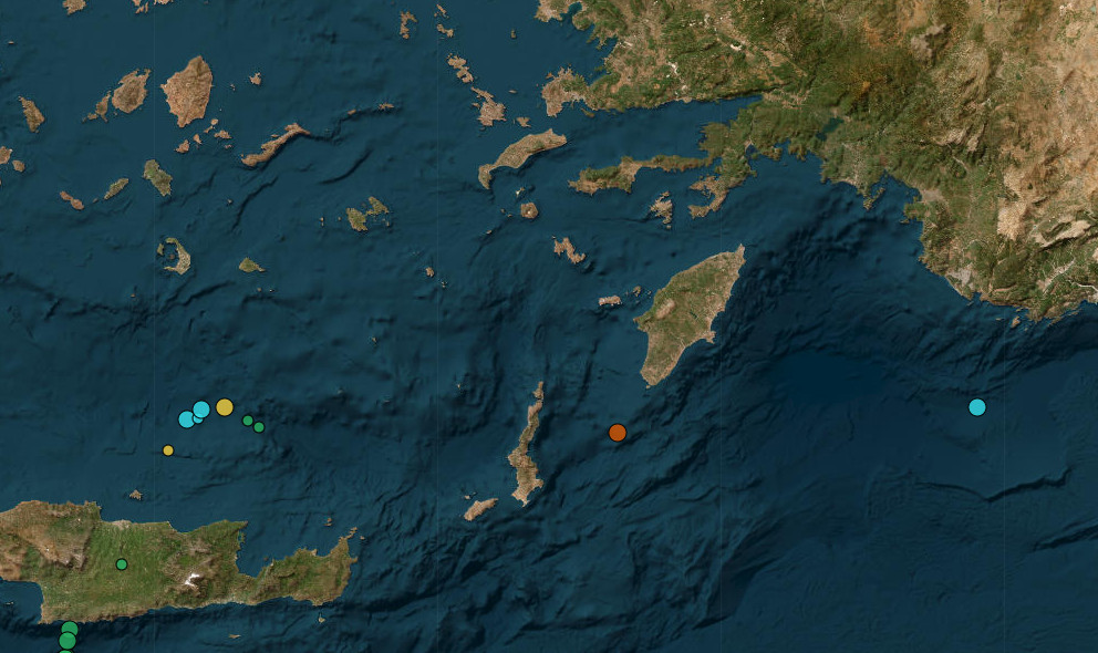 Σεισμός στη Ρόδο - Δόνηση 3,6 βαθμών της κλίμακας Ρίχτερ ανοιχτά του νησιού