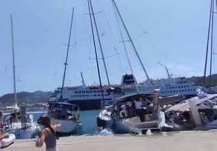 Σκόπελος: Ζημιές σε ιστιοφόρα από το πλοίο της γραμμής – Σκηνές πανικού από τον έντονο κυματισμό