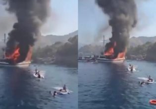 Τουρκία: Τουριστικό σκάφος στον Μαρμαρά έπιασε φωτιά και βυθίστηκε – Επέβαιναν 110 άτομα – 7 οι τραυματίες