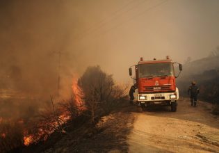 Φωτιά τώρα στη Δράμα: Επί τόπου ισχυρή δύναμη –  Σηκώθηκαν εναέρια μέσα