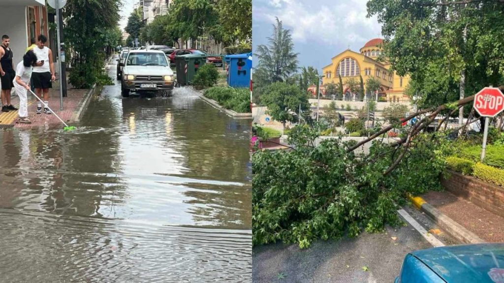 Η σφοδρή κακοκαιρία έπληξε Θεσσαλία, Πέλλα και Κοζάνη – Χαλάζι και καταιγίδες, δείτε βίντεο