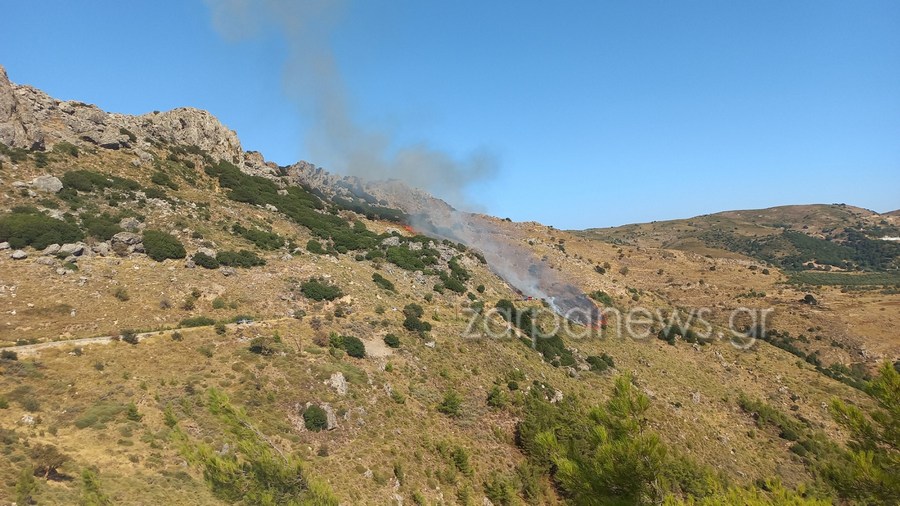 Φωτιά στα Χανιά, σε δασική έκταση – Μεγάλη κινητοποίηση της πυροσβεστικής