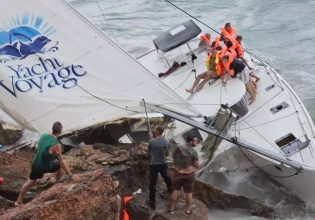 Ισπανία: Σφοδρή καταιγίδα χτύπησε το νησί Φορμεντέρα – Τραυματίες 9 Ιταλοί που έπεσαν στα βράχια με ιστιοφόρ