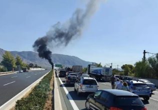 Πώς διεξάγεται η κυκλοφορία στην Αθηνών – Κορίνθου μετά τη φωτιά στο βυτιοφόρο – Δείτε τον χάρτη