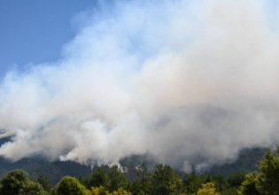 Σέρρες: Συνεχίζεται η κατάσβεση της φωτιάς στο Μενοίκιο όρος