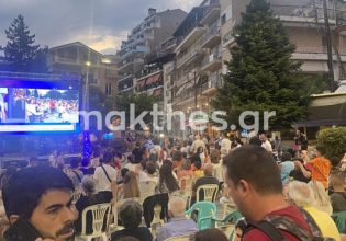 Γρεβενά: Πανηγύρισαν το «χρυσό άλμα» του Τεντόγλου – Πάρτι στην κεντρική πλατεία