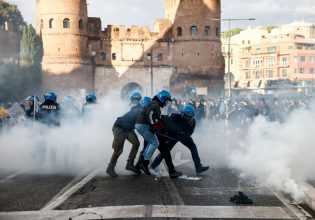 Ιταλία: Χιλιάδες διαδηλωτές και επεισόδια στη Ρώμη σε διαδήλωση υπέρ της Παλαιστίνης που απαγορεύτηκε