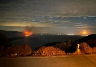 Φωτιά σε δασική έκταση στο Ακρωτήριο Πράσο στη Σάμο