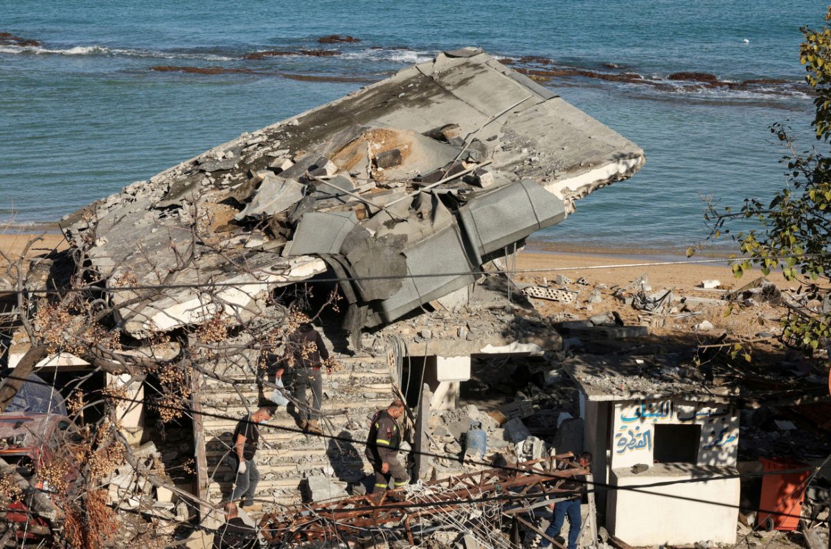 Δείτε σχετική φωτογραφία μετά το χτύπημα στη Σαραφάντ. 