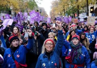 Γαλλία: Χιλιάδες διαδηλωτές στους δρόμους κατά της βίας σε βάρος των γυναικών