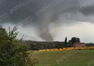 Ανεμοστρόβιλος προκάλεσε μεγάλες ζημιές σε χωριά της Ηλείας