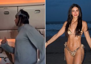 Influencer έκανε προπόνηση… εν μέσω πτήσης