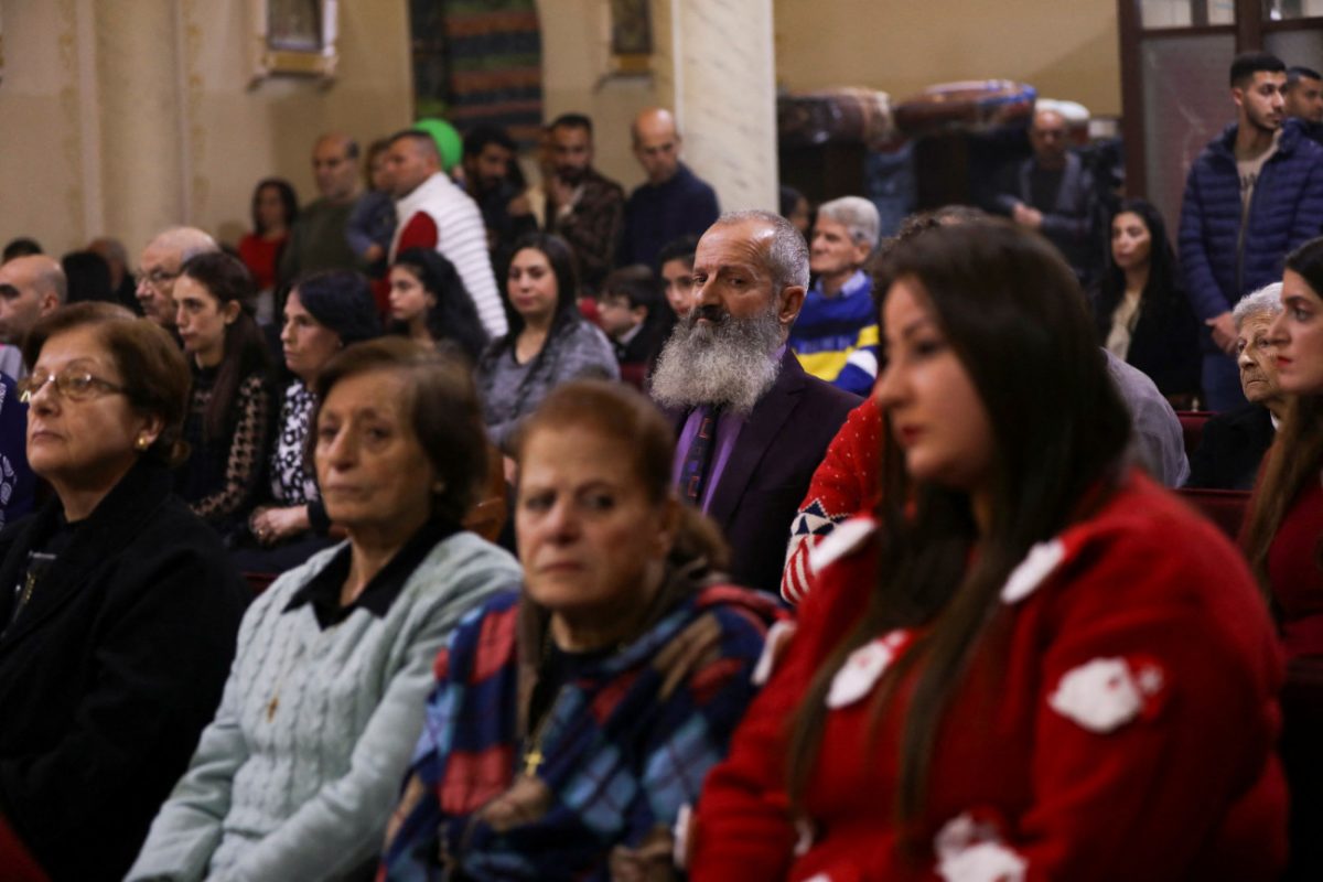 Χριστιανοί στην Πόλη της Γάζας την παραμονή των Χριστουγέννων. 