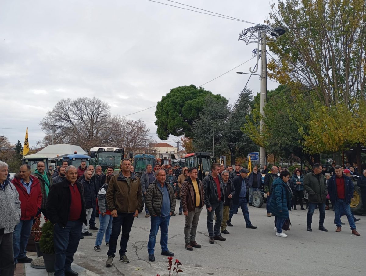 Μαζικό ήταν το αγροτικό συλλαλητήριο στην Αγιά. 