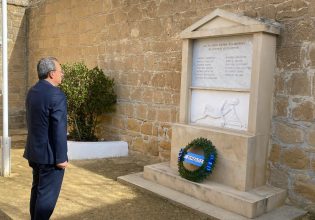 Στην Κύπρο ο Φάμελλος – Κατέθεσε στεφάνι σε Φυλακισμένα Μνήματα και Τύμβο Μακεδονίτισσας