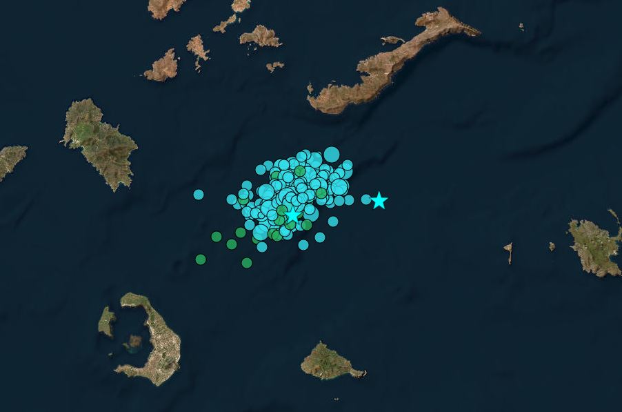 Σεισμός τώρα, 5,2 Ρίχτερ, μεταξύ Σαντορίνης και Αμοργού – Ο πιο ισχυρός μέχρι τώρα