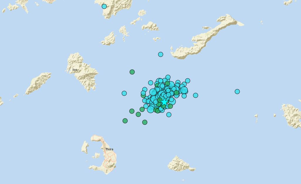 Σχεδόν ένας σεισμός κάθε δέκα λεπτά στις Κυκλάδες